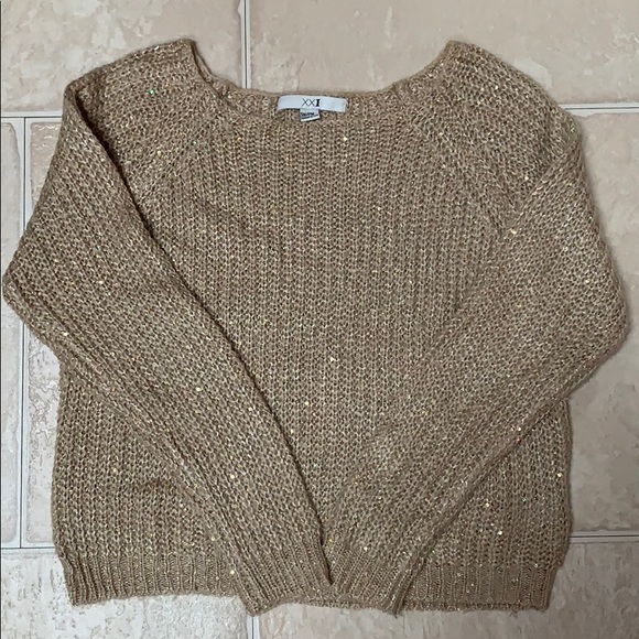 Forever 21 Sweaters - Gold sequin Forever 21 sweater